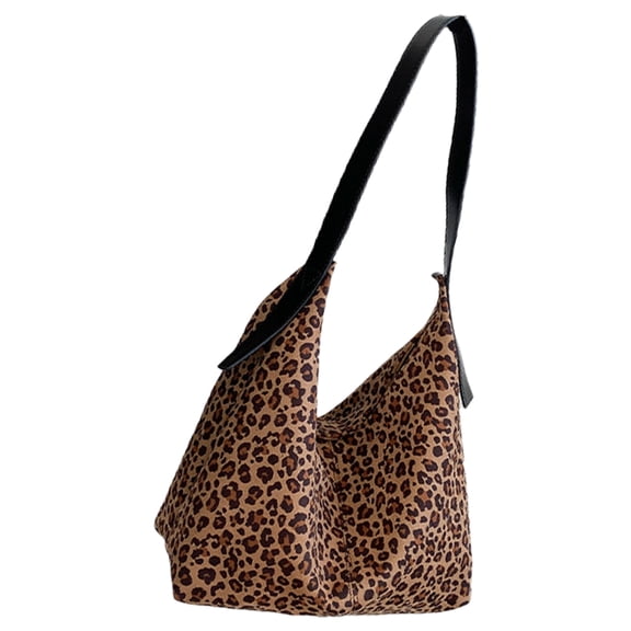 Functional Leopards Print Shoulder Bag Large Capacity Underarm Bags Casual Slouchy Handbag For Trendy Female Shoppers