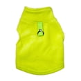 thumbnail image 1 of Functional Outdoor Dog Leash Clip With Polar Fleece Fabric, Autumn Winter Warm Dog Apparel - Bright Fluorescent Green, High Visibility M Size, Lightweight & Comfortable For Cold, 1 of 4