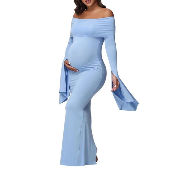 Functional Pocket Maternity Dress Soft Gentle Dress for Convenient Storage Of Essential During Pregnancy Activities 6