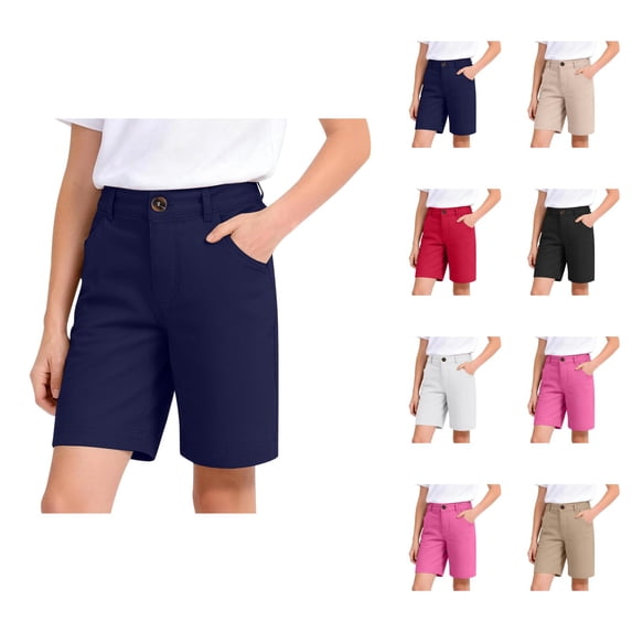 Functional Pockets Shorts for Girls School Uniform Shorts for Girls Pants Basic Boys Short Pants Summer Casual Athletic Bottoms