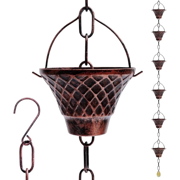Functional Rain Chain Easy Install Mobile Catcher for Home Commercial Garden Drainage Rain Chain Decoration