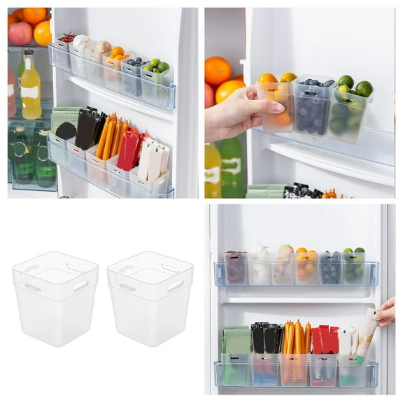 Functional Refrigerator Side Door Organizer for Efficient Food Sorting and Seasoning Separation 2PCS