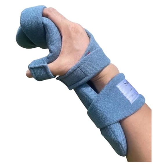 Functional Resting (WHFO) - Resting Hand Splint, Stroke Recovery, Adjustable Support Wrist and Hand Brace - Bend-to-Fit - Right Large