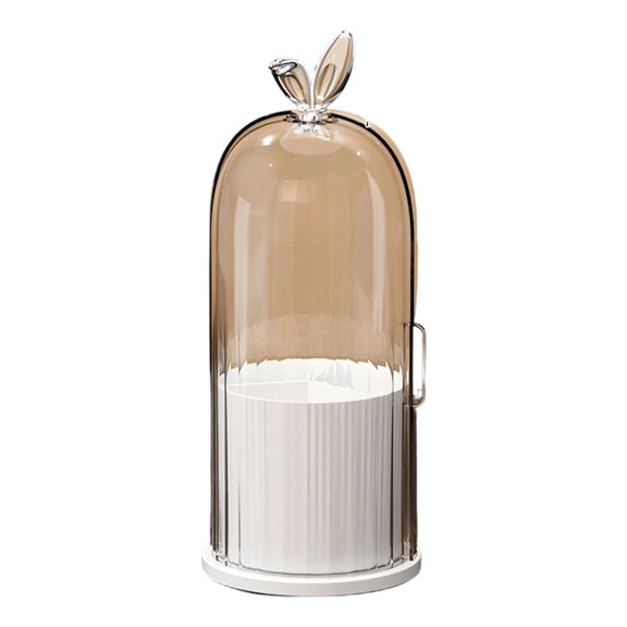 Functional Rotating Makeup Container Strong Plastic Build With Adjustable Partitions For Skincare Products