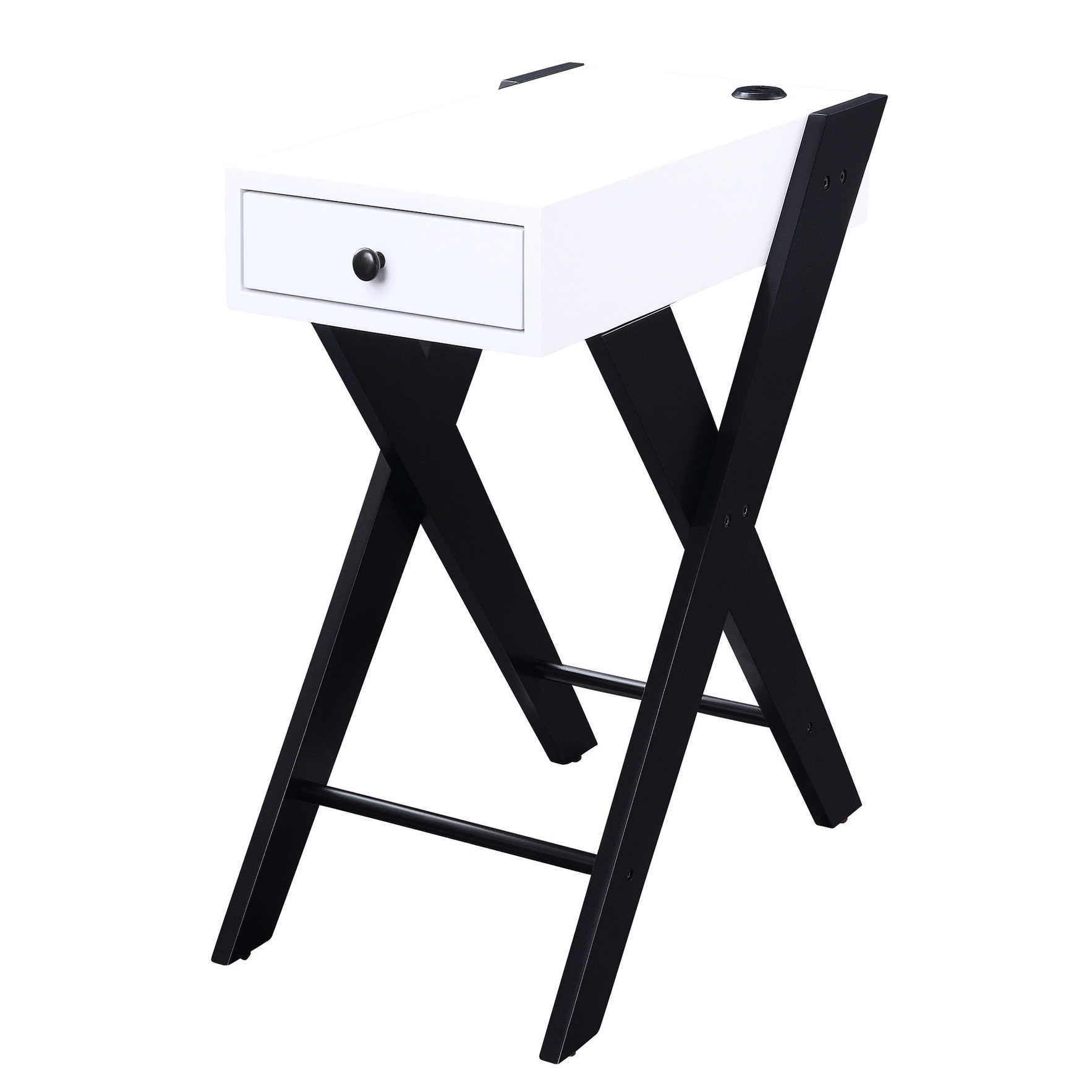 Functional Side Table with Drawer / Primary Living Space / X-Shape Leg ...