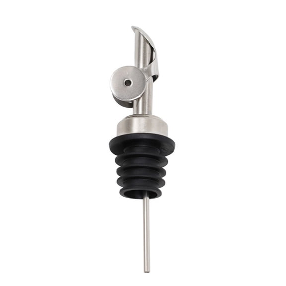 Functional Stainless Steel Automatic Oil Pourer Suitable for Various Kitchen Oil Bottles, Small Tip Funnel Screw on Funnel Big Mouth Funnel, Silicone Funnel