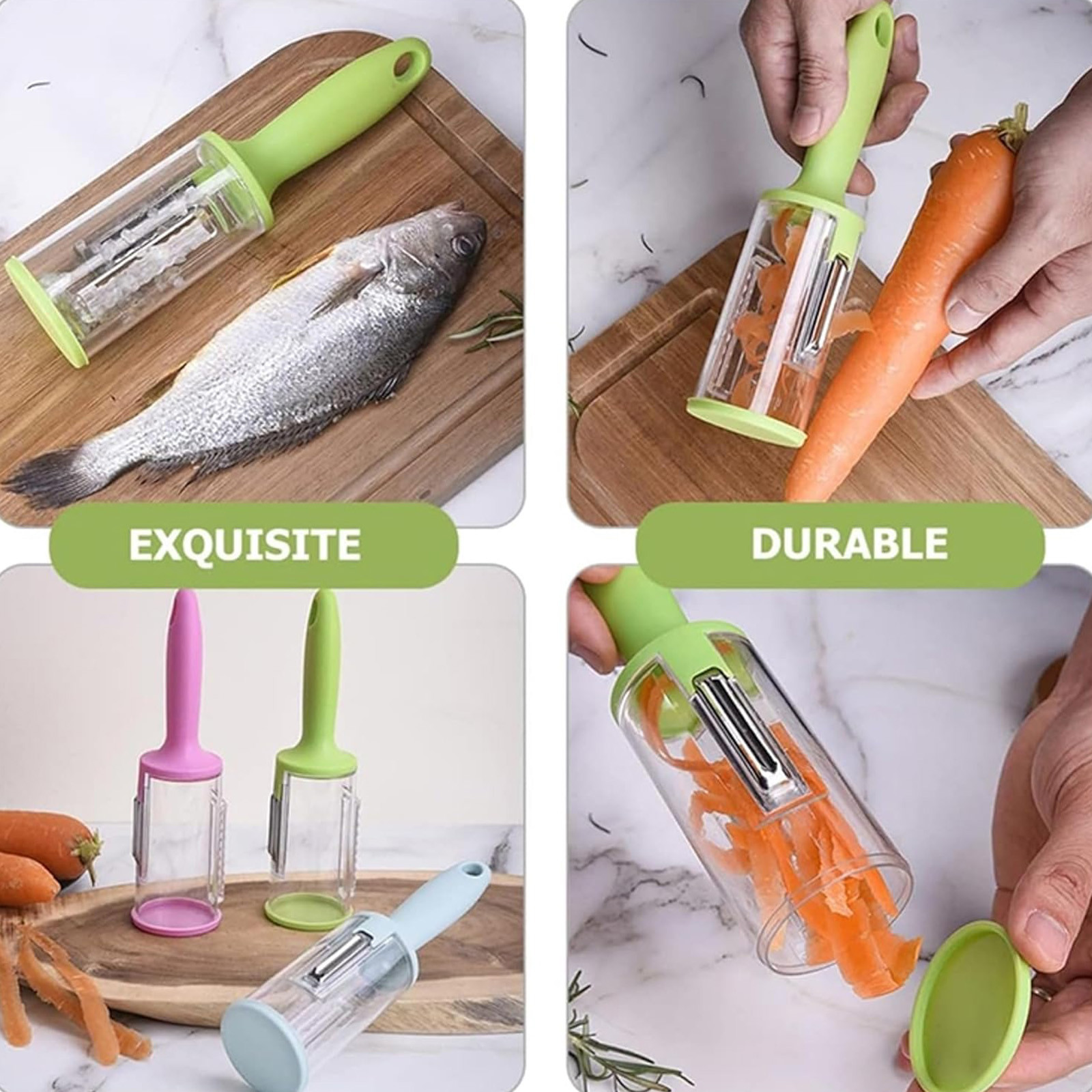 Functional Storage Type Peeler Fish Scale Planer Household Splash Proof