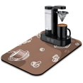 thumbnail image 1 of Functional & Stylish 19.5x12in Coffee Mat - Rubber-Backed, Hides Stains, Perfect for Countertops, Diatom Mud, Coffee Bar Accessory, Absorbent Coffee Drying Mat, 1 of 7