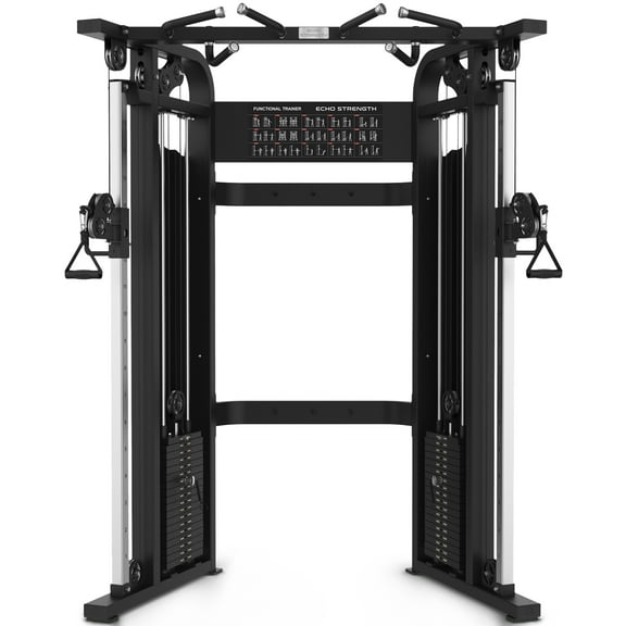 Functional Trainer Cable Machine, Cable Crossover Exercise Machine for Home & Commercial Gym, All in One Home Gym System Cable Machine and Dual Weights Stack for Cable Workout