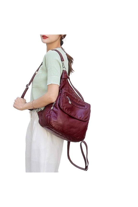 Functional Travel Backpack for Women Shoulder Bag with Multi Pocket and Adjustable Strap