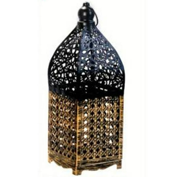 Functional Wrought Iron Lantern Candle Holder Enhancing Home Aesthetics