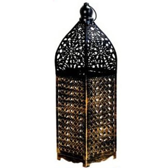 Functional Wrought Iron Lantern Candle Holder Enhancing Home Aesthetics