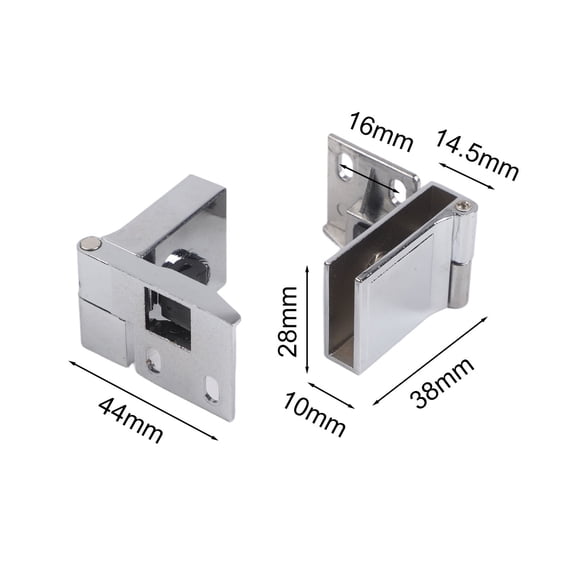 Functional Zinc Alloy Hinge for 6 to 8mm Glass Cabinet Doors with Self Aligning Pivot and Moisture Resistant Properties for Bathroom Installations (G)