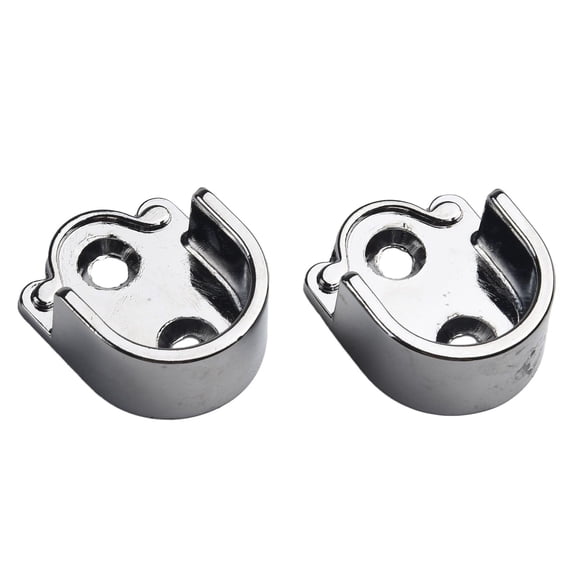 Functional and Practical, 2 Pcs Wardrobe Rail Hanger Rod Socket Support Tube, Round End Bracket Holder for Hanging Clothes