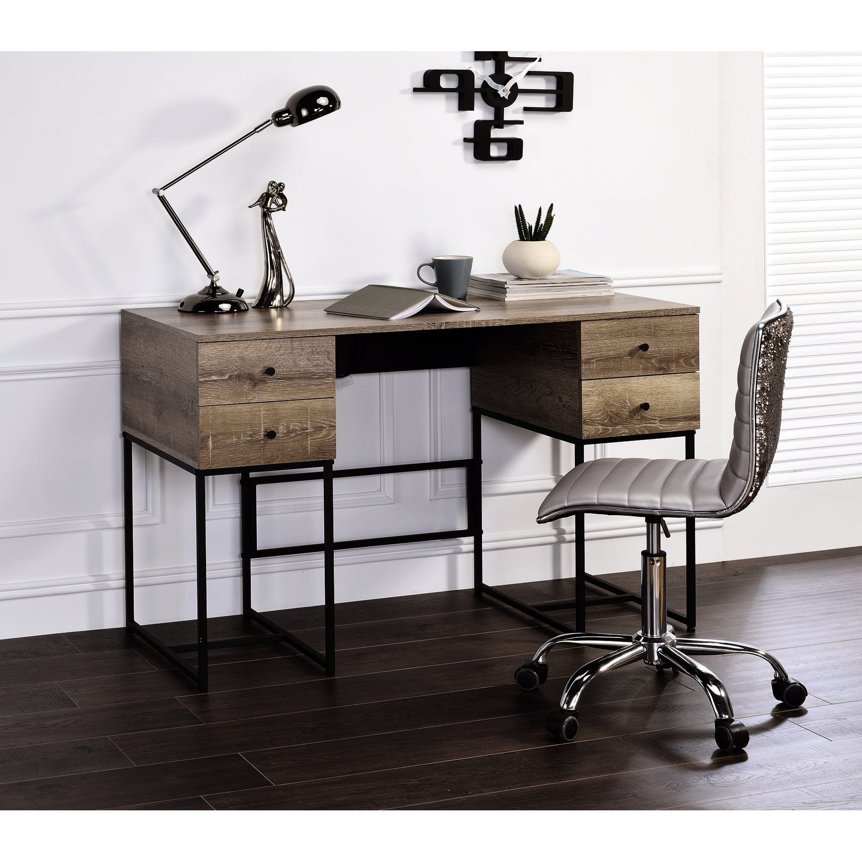Functional writing desk with style - Ample space to organize office ...