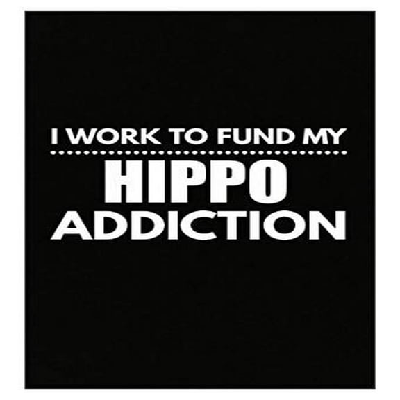 Hippo Addiction Poster - Wall Decor for Animal Lovers Gift