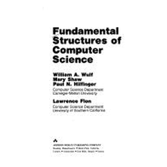 Pre-Owned Fundamental Structures of Computer Science (Hardcover) 0201087251 9780201087253