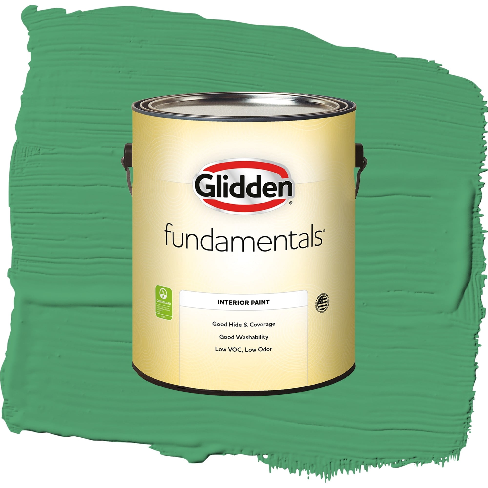Glidden Fundamentals Basil Pesto Semi Gloss Interior Paint and Primer, 1 Gallon