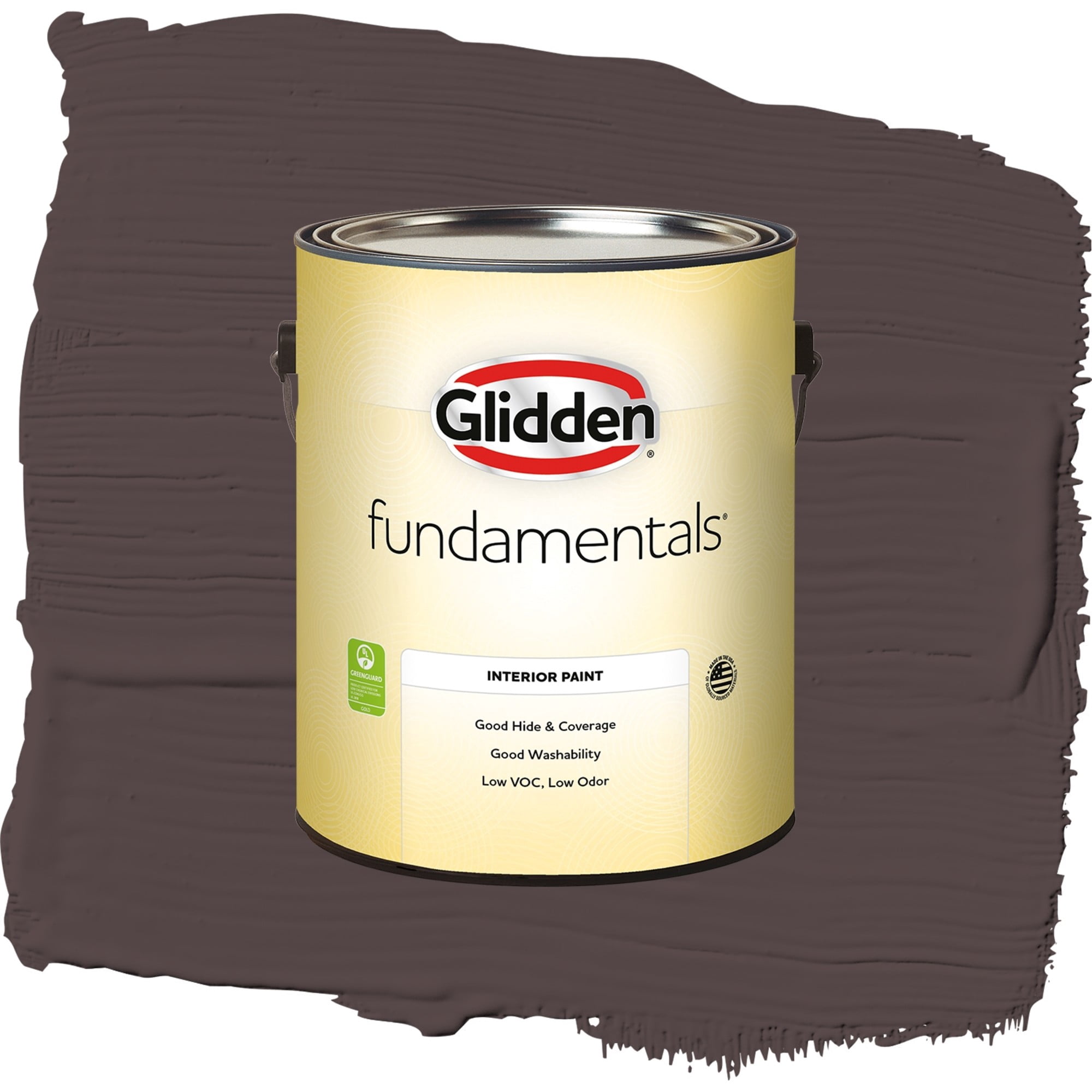 Glidden Fundamentals Black Walnut Semi Gloss Interior Paint and Primer, 1 Gallon