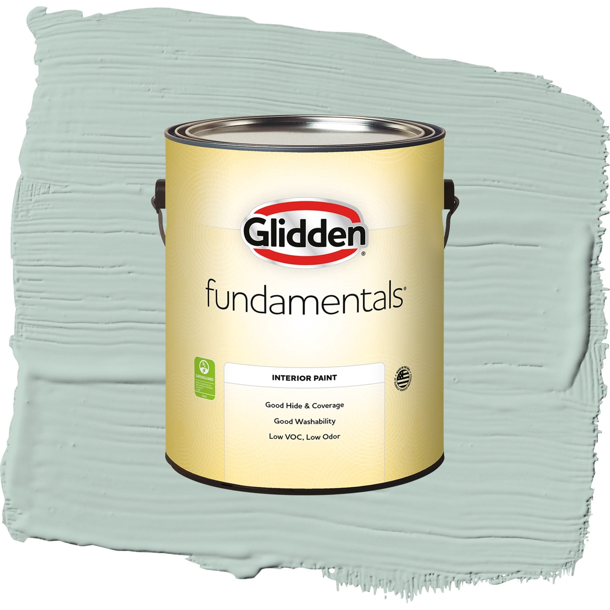 Glidden Fundamentals Blue Shamrock Flat Interior Paint and Primer, 1 Gallon