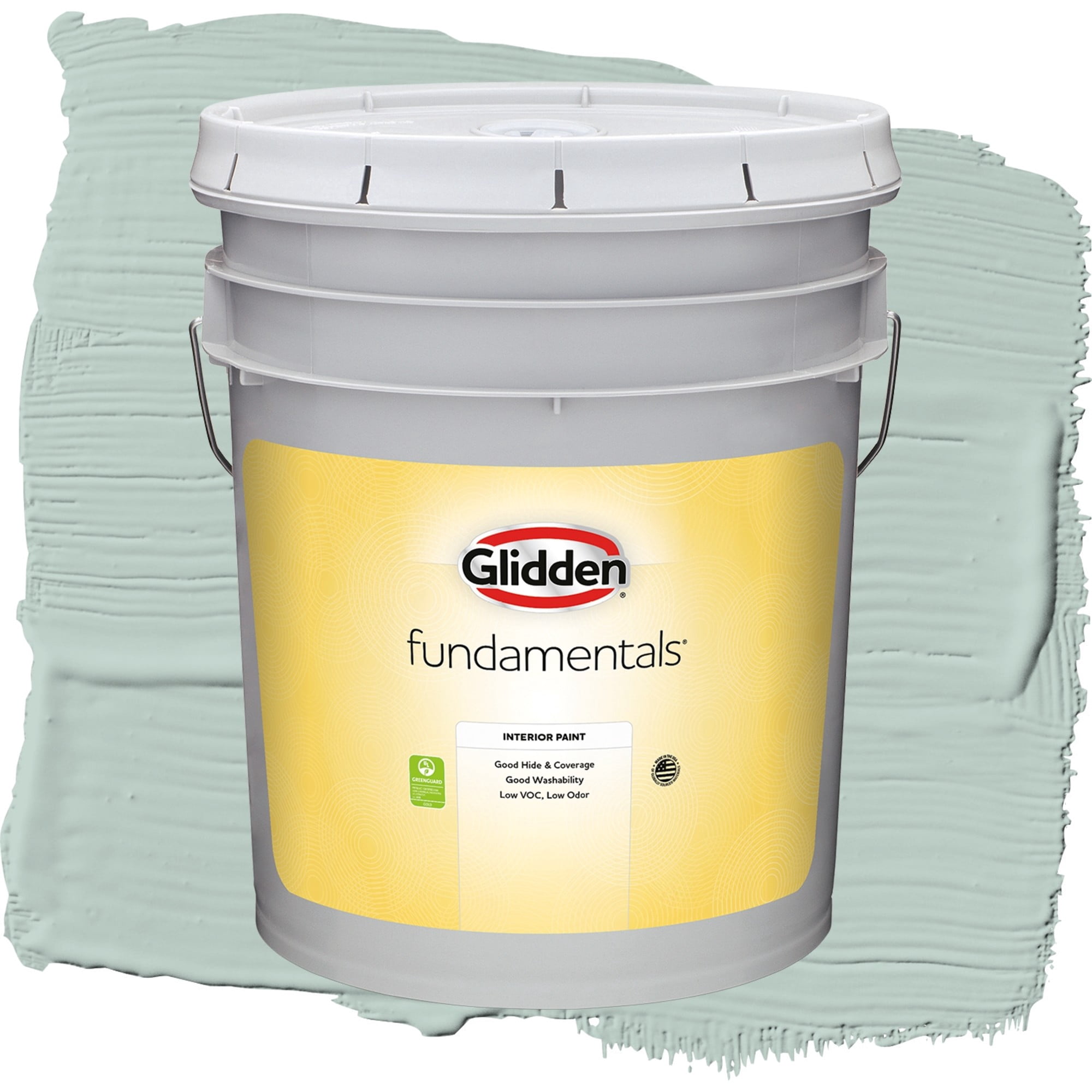 Glidden Fundamentals Blue Shamrock Semi Gloss Interior Paint and Primer, 5 Gallons