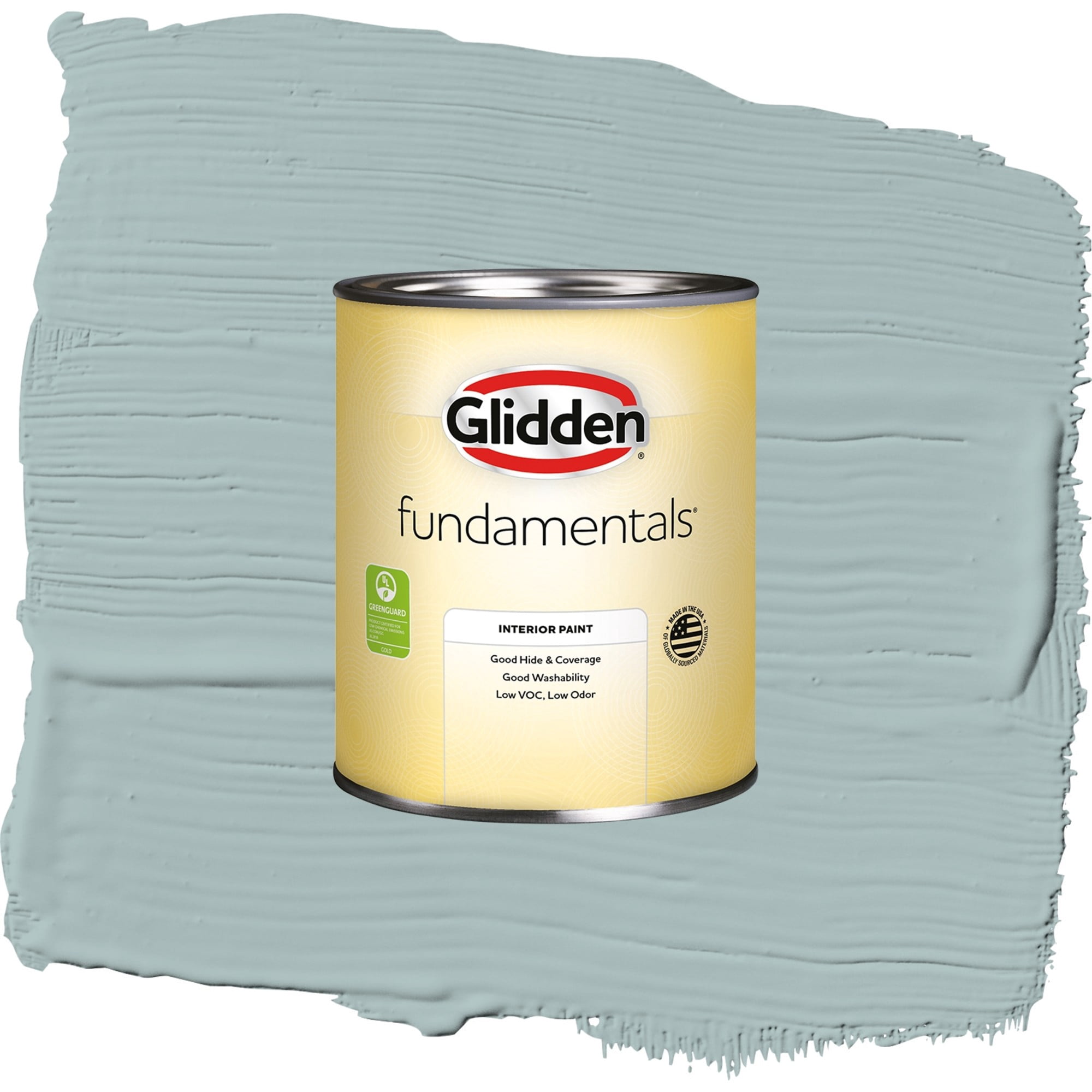 Glidden Fundamentals Blue Willow Semi Gloss Interior Paint and Primer, 1 Quart