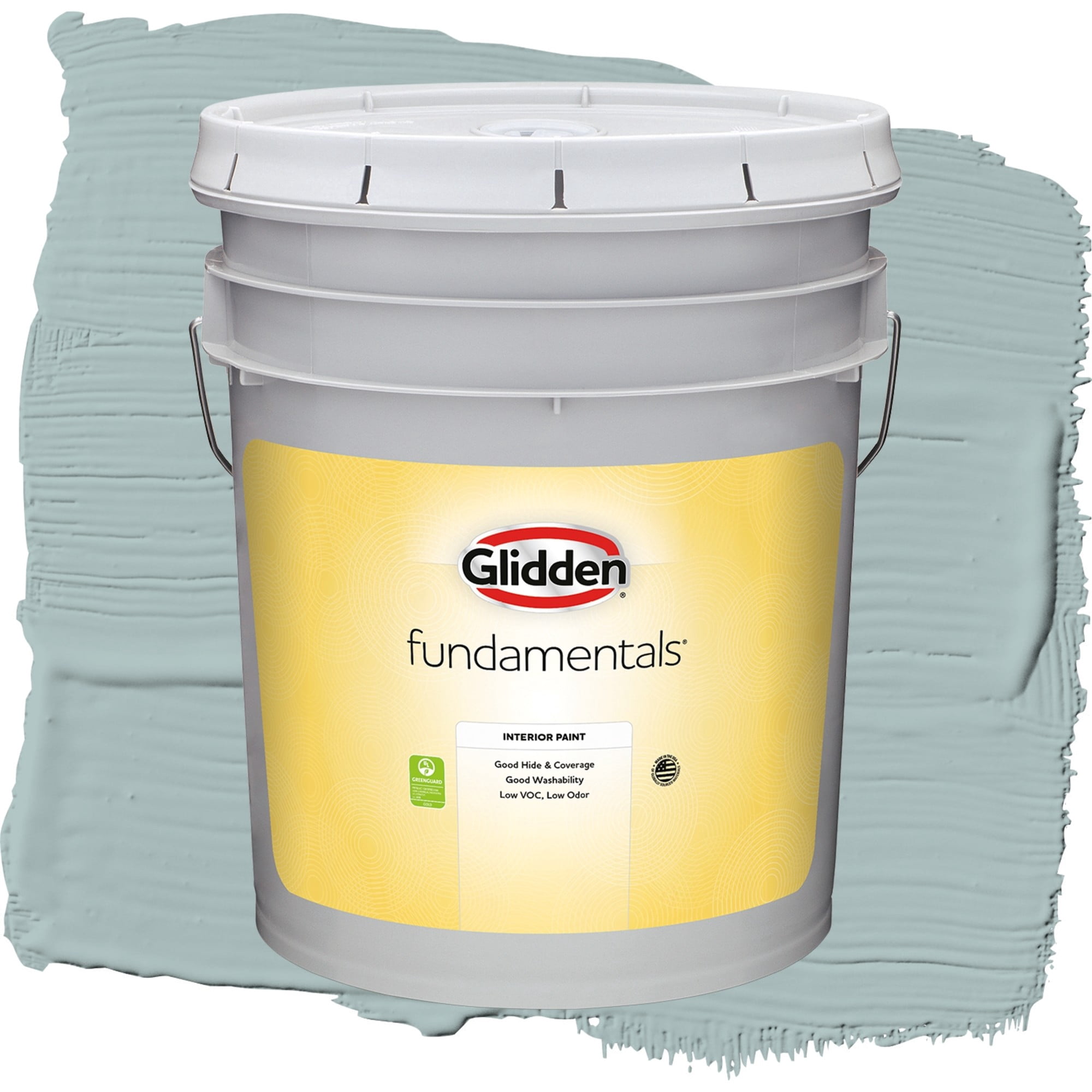 Glidden Fundamentals Blue Willow Semi Gloss Interior Paint and Primer, 5 Gallons