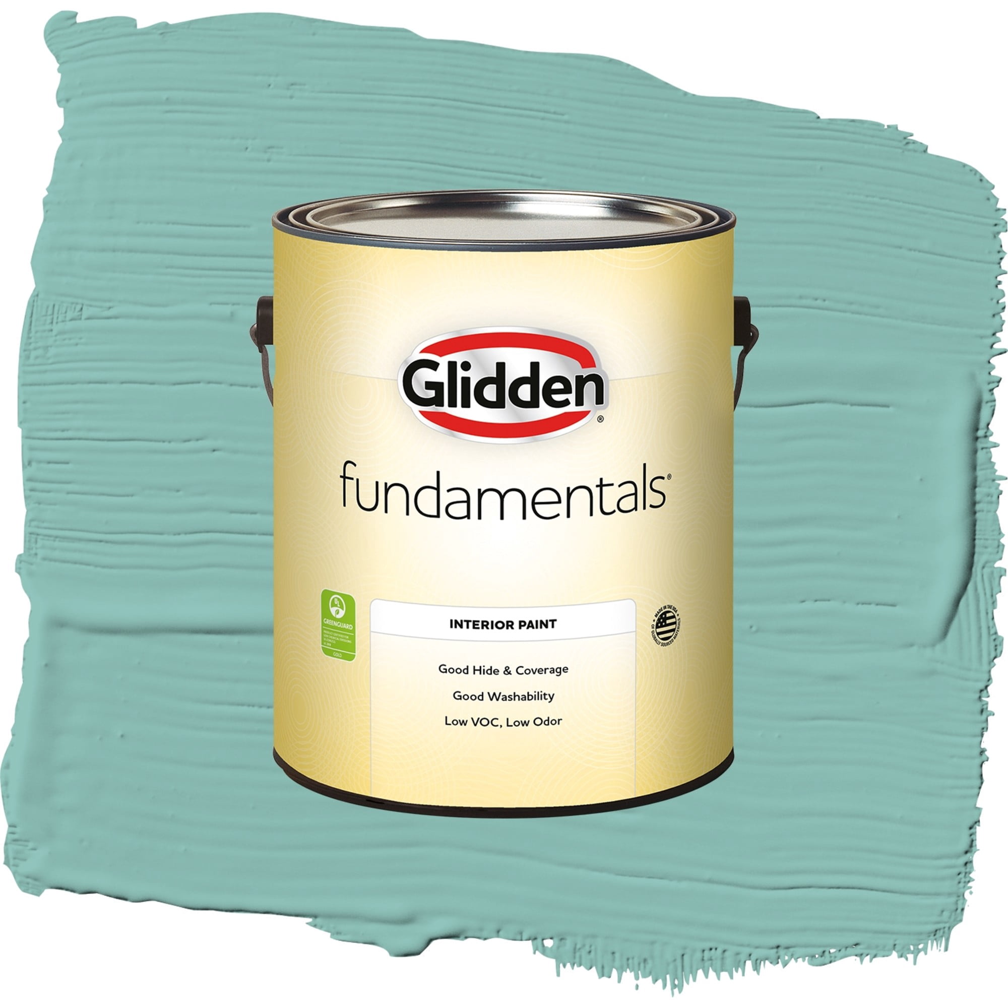 Glidden Fundamentals Caribbean Green Flat Interior Paint and Primer, 1 Gallon