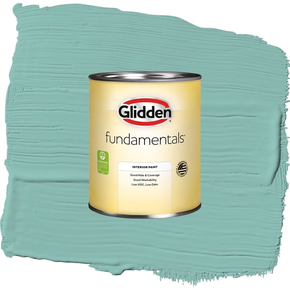 Fundamentals Caribbean Green Interior Paint Flat , 1 Quart