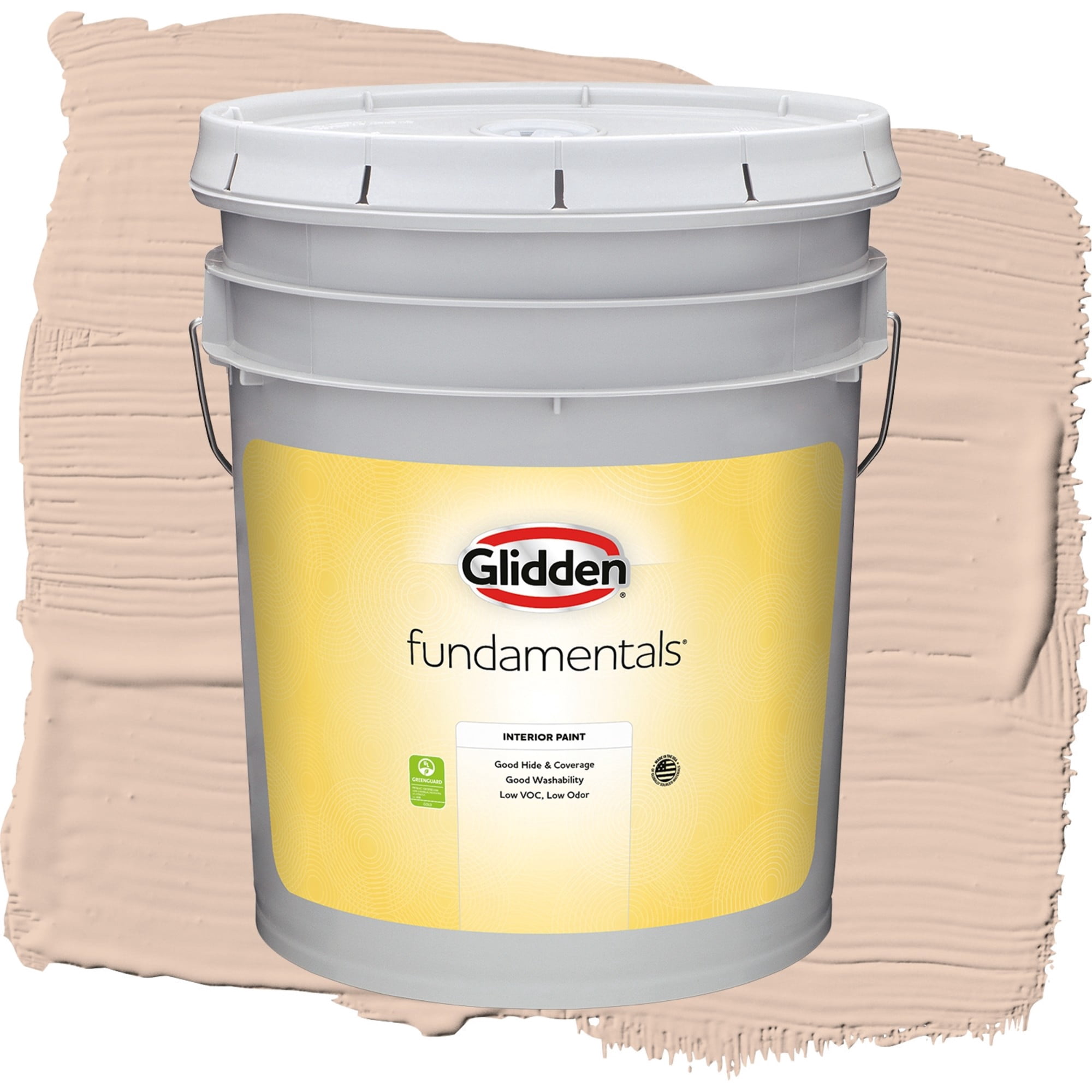 Glidden Fundamentals Champagne Wishes Flat Interior Paint and Primer, 5 Gallons