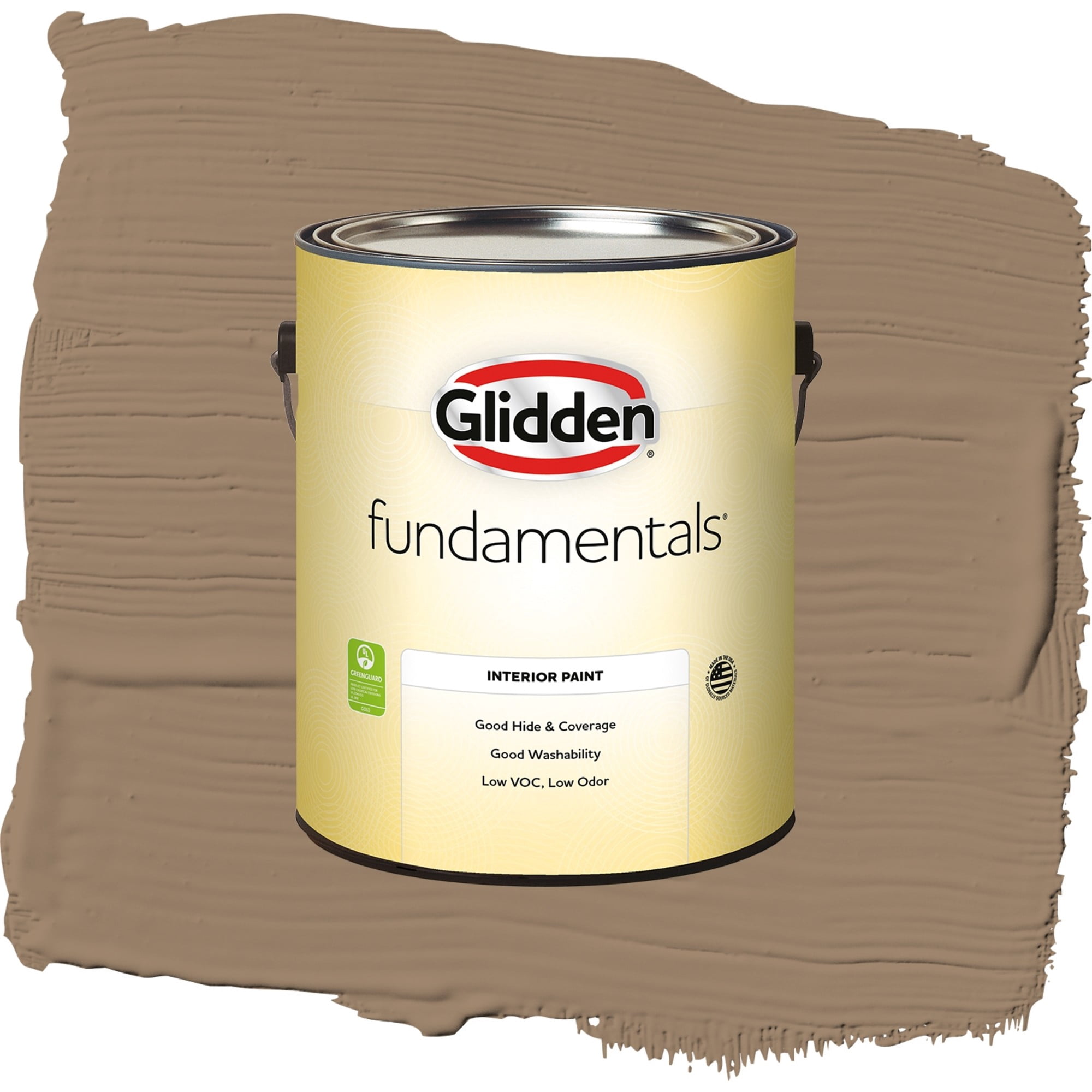 Glidden Fundamentals Chocolate Moment Flat Interior Paint and Primer, 1 Gallon