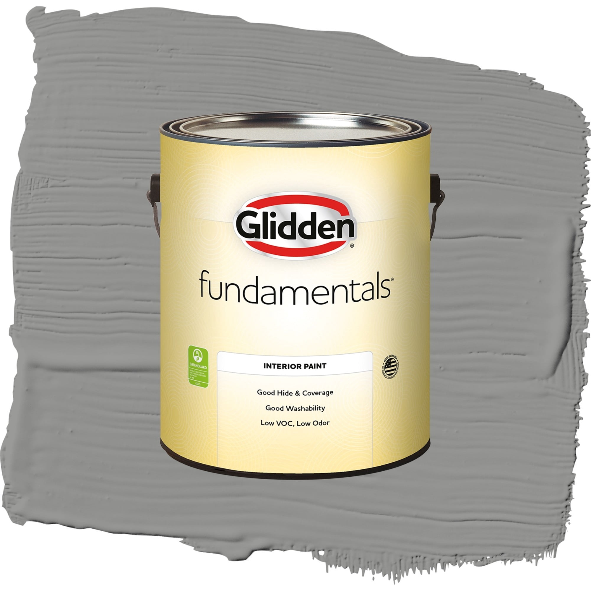Glidden Fundamentals Cloudy Slate Semi Gloss Interior Paint and Primer, 1 Gallon