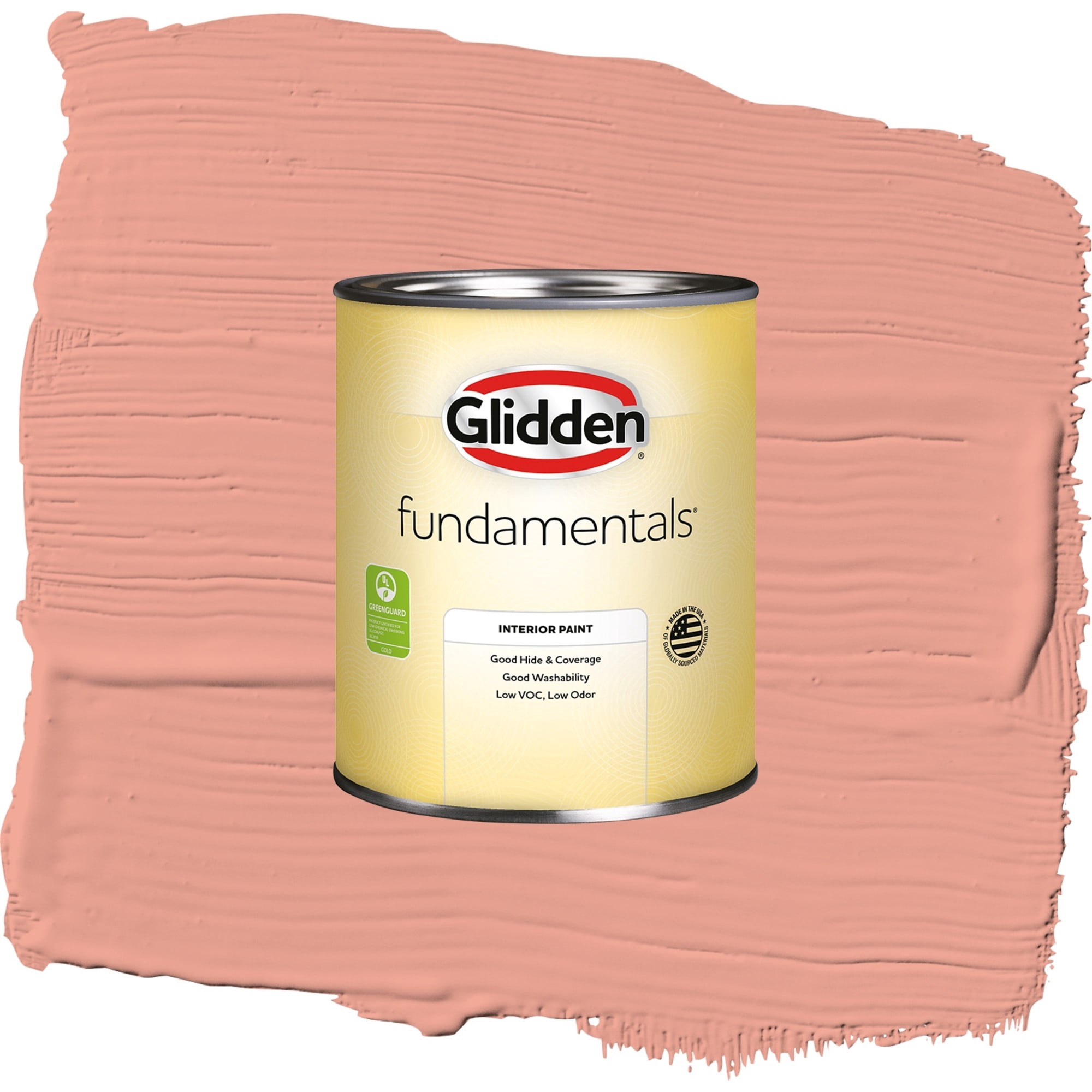 Glidden Fundamentals Coral Blush Flat Interior Paint and Primer, 1 Quart