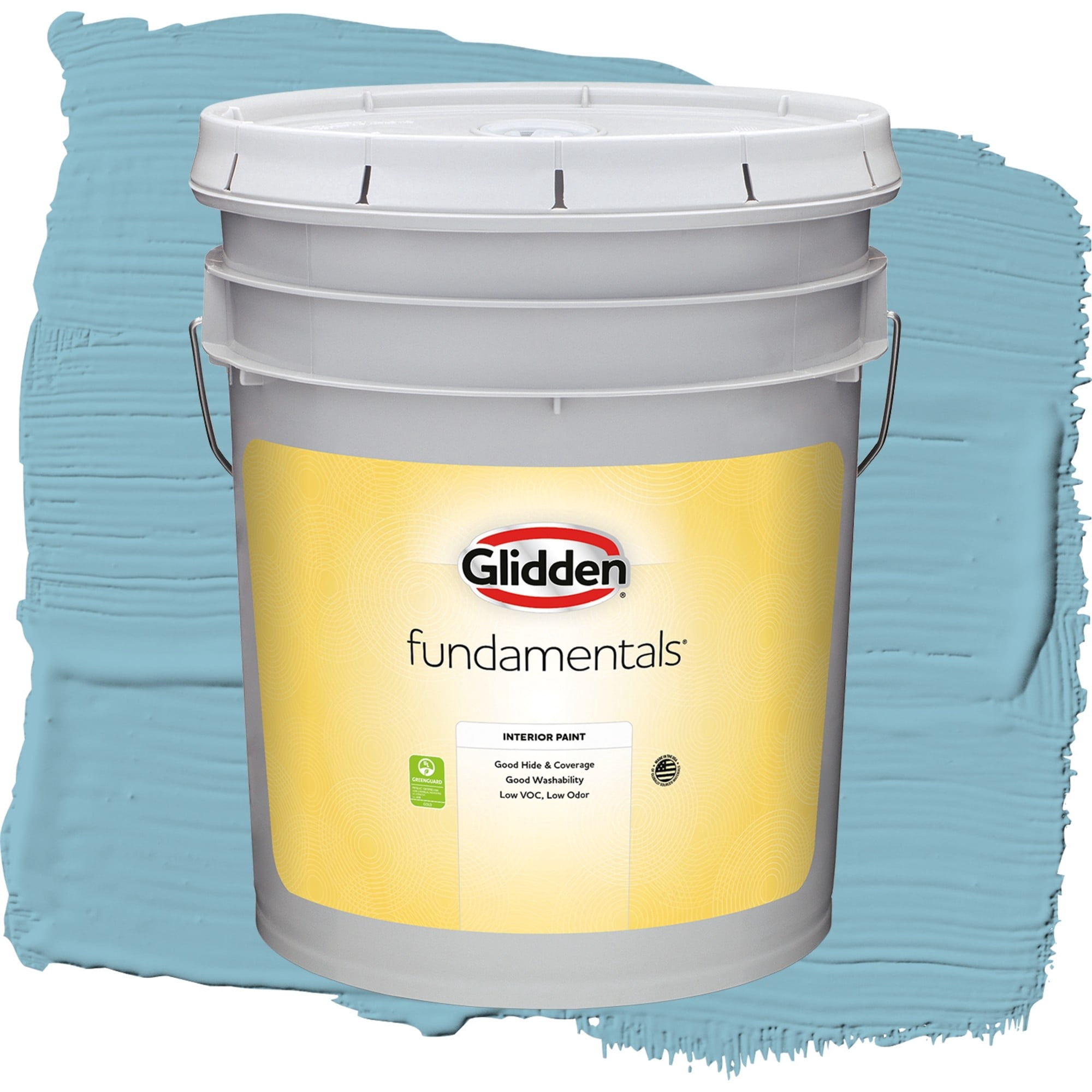 Glidden Fundamentals Crystal Lake Eggshell Interior Paint and Primer, 5 Gallons