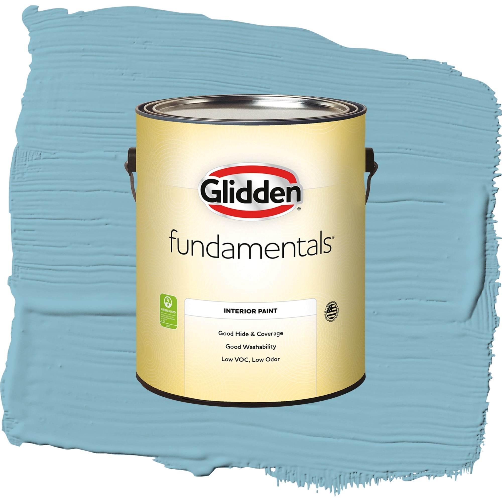 Glidden Fundamentals Crystal Lake Semi Gloss Interior Paint and Primer, 1 Gallon