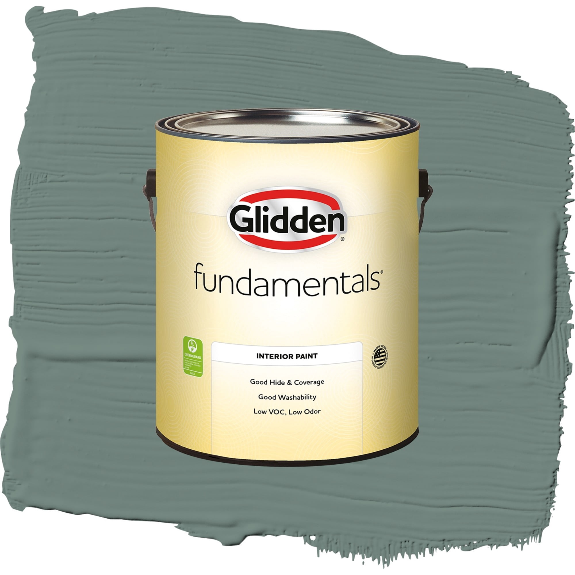 Glidden Fundamentals Dwarf Spruce Flat Interior Paint and Primer, 1 Gallon