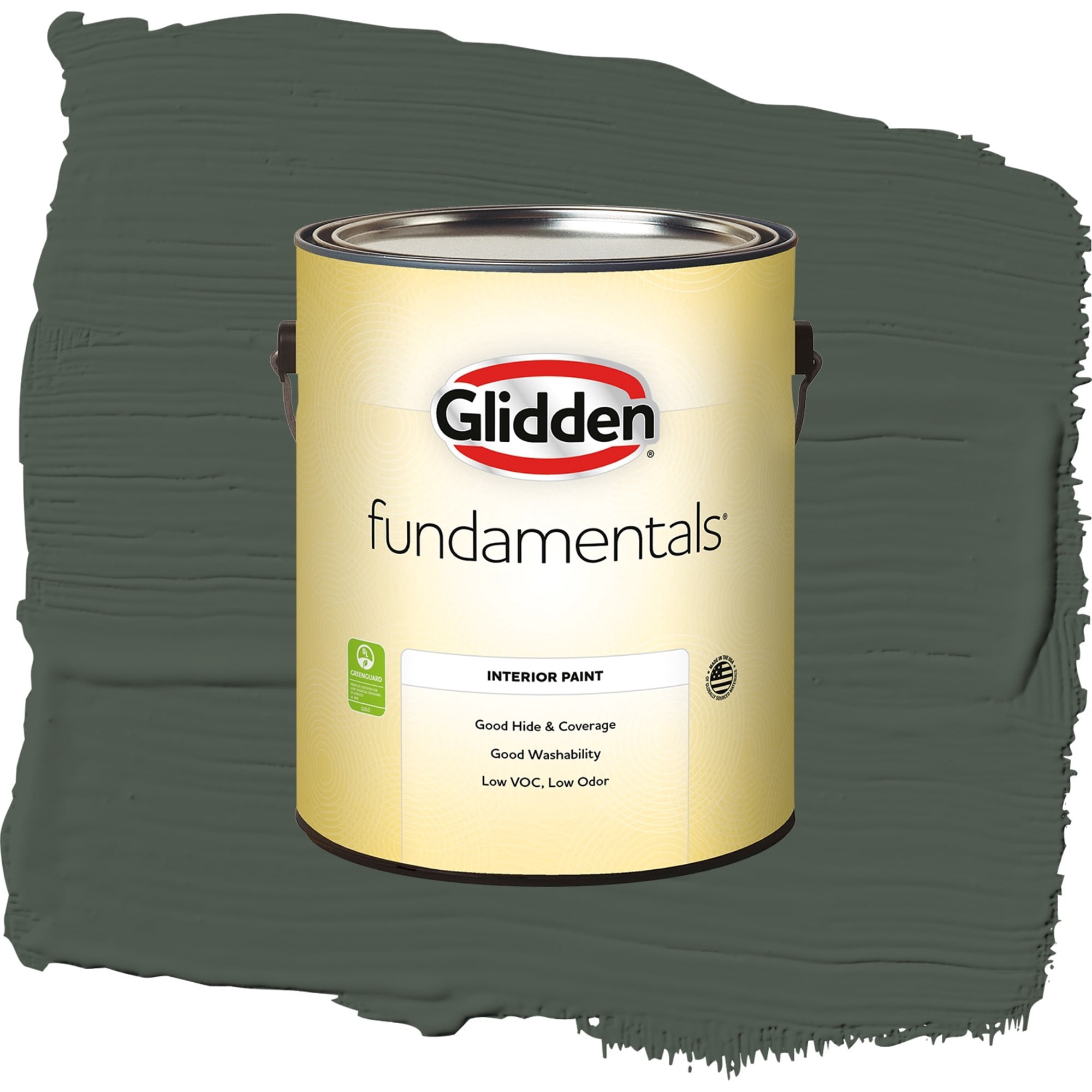 Glidden Fundamentals Evergreen Boughs Semi Gloss Interior Paint and Primer, 1 Gallon