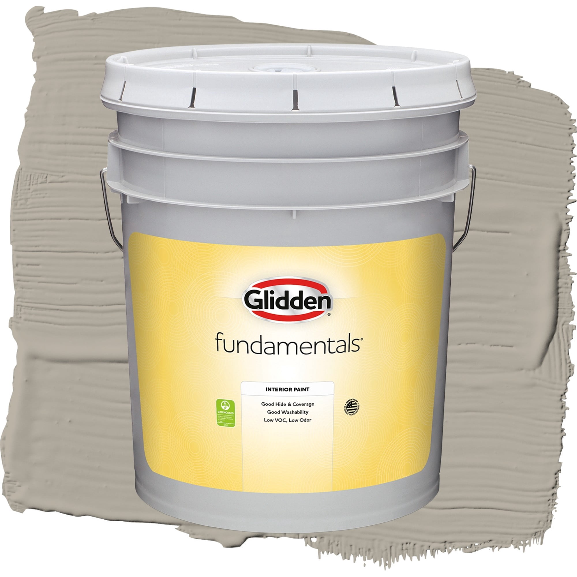 Glidden Fundamentals Fieldstone Flat Interior Paint and Primer, 5 Gallons