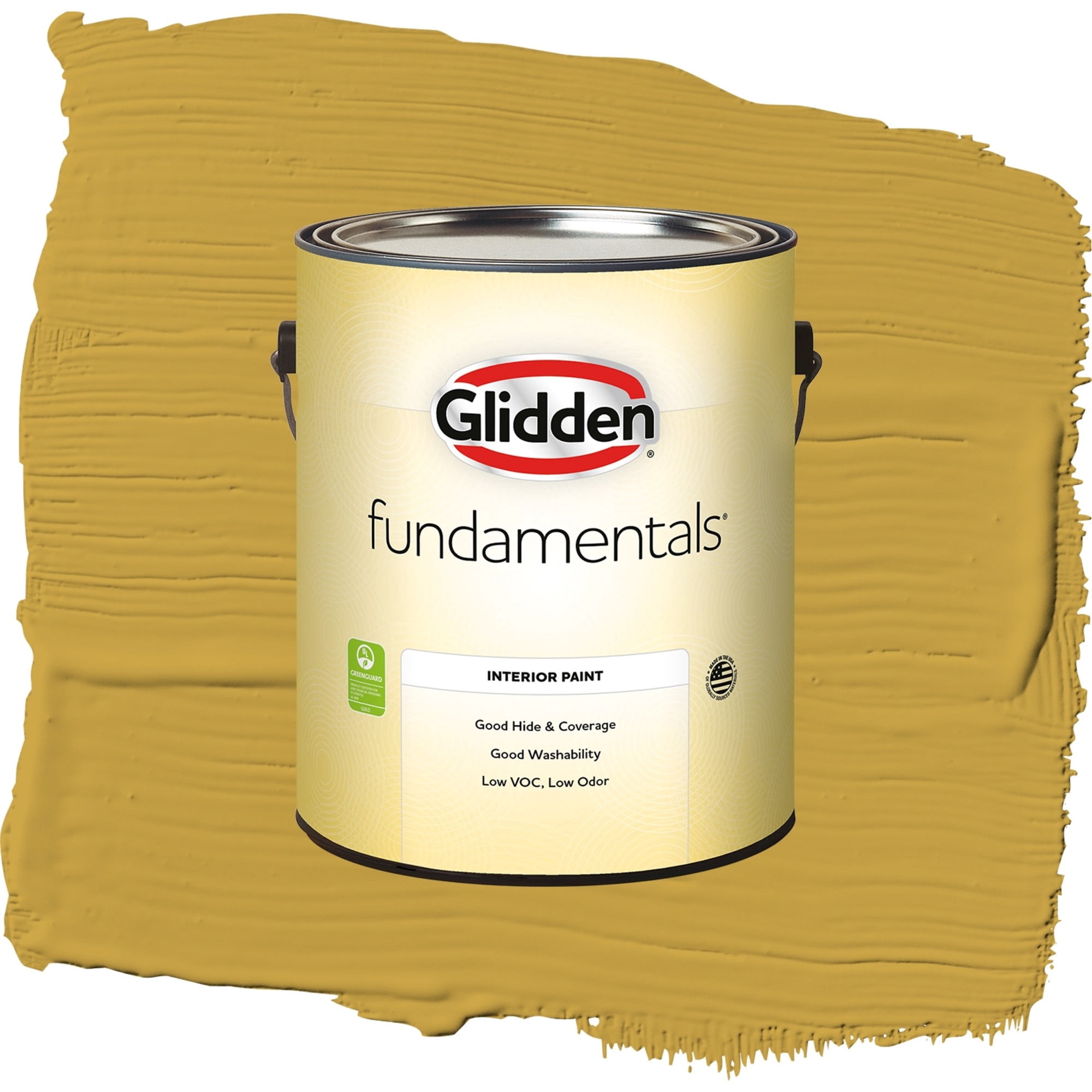 Glidden Fundamentals Golden Field Flat Interior Paint and Primer, 1 Gallon