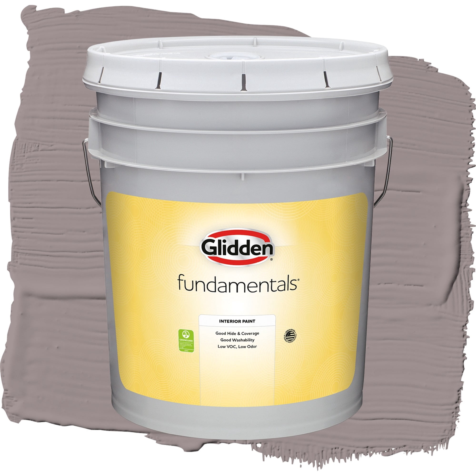 Glidden Fundamentals Gray Violet Eggshell Interior Paint and Primer, 5 Gallons
