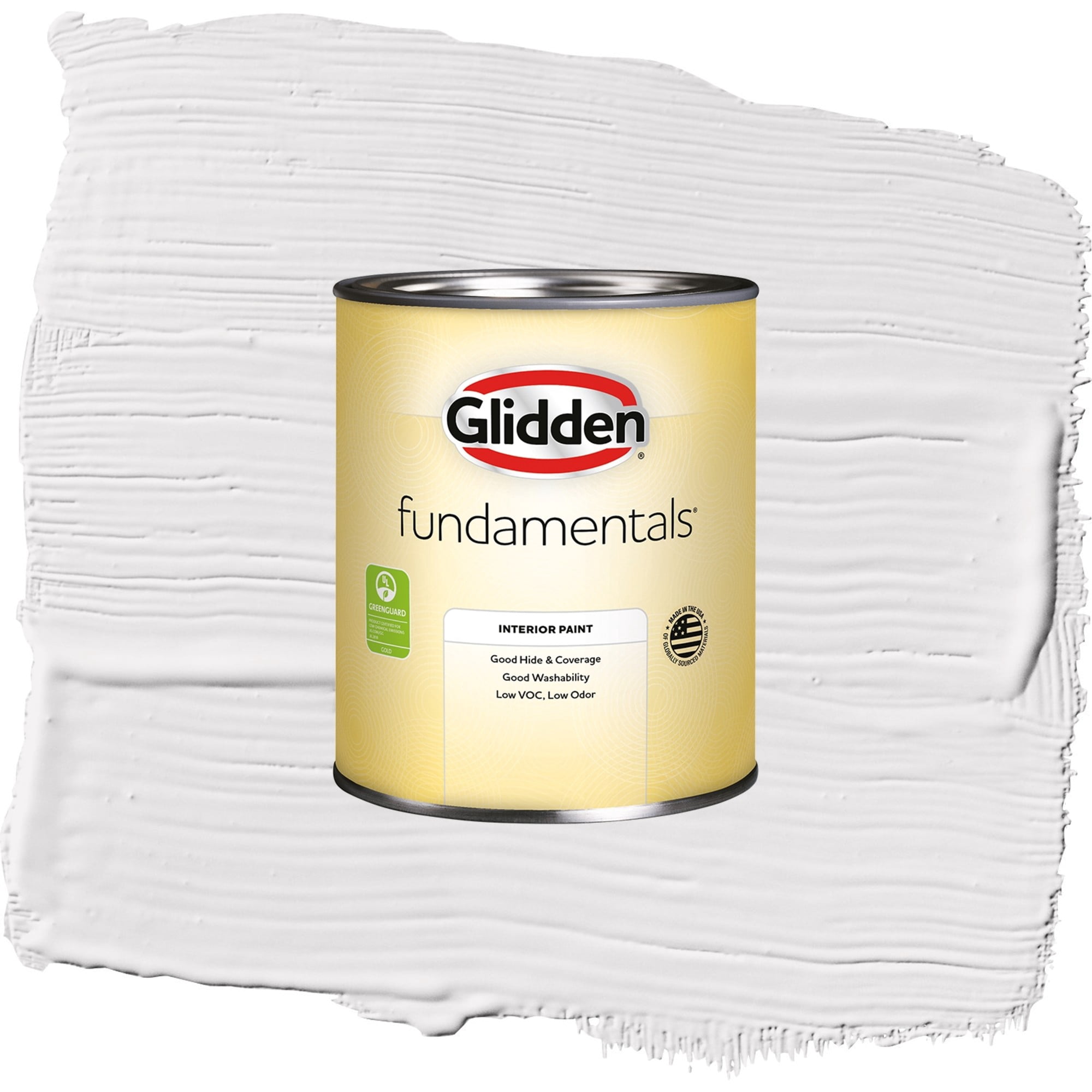 Glidden Fundamentals Gray Whisper Semi Gloss Interior Paint and Primer, 1 Quart