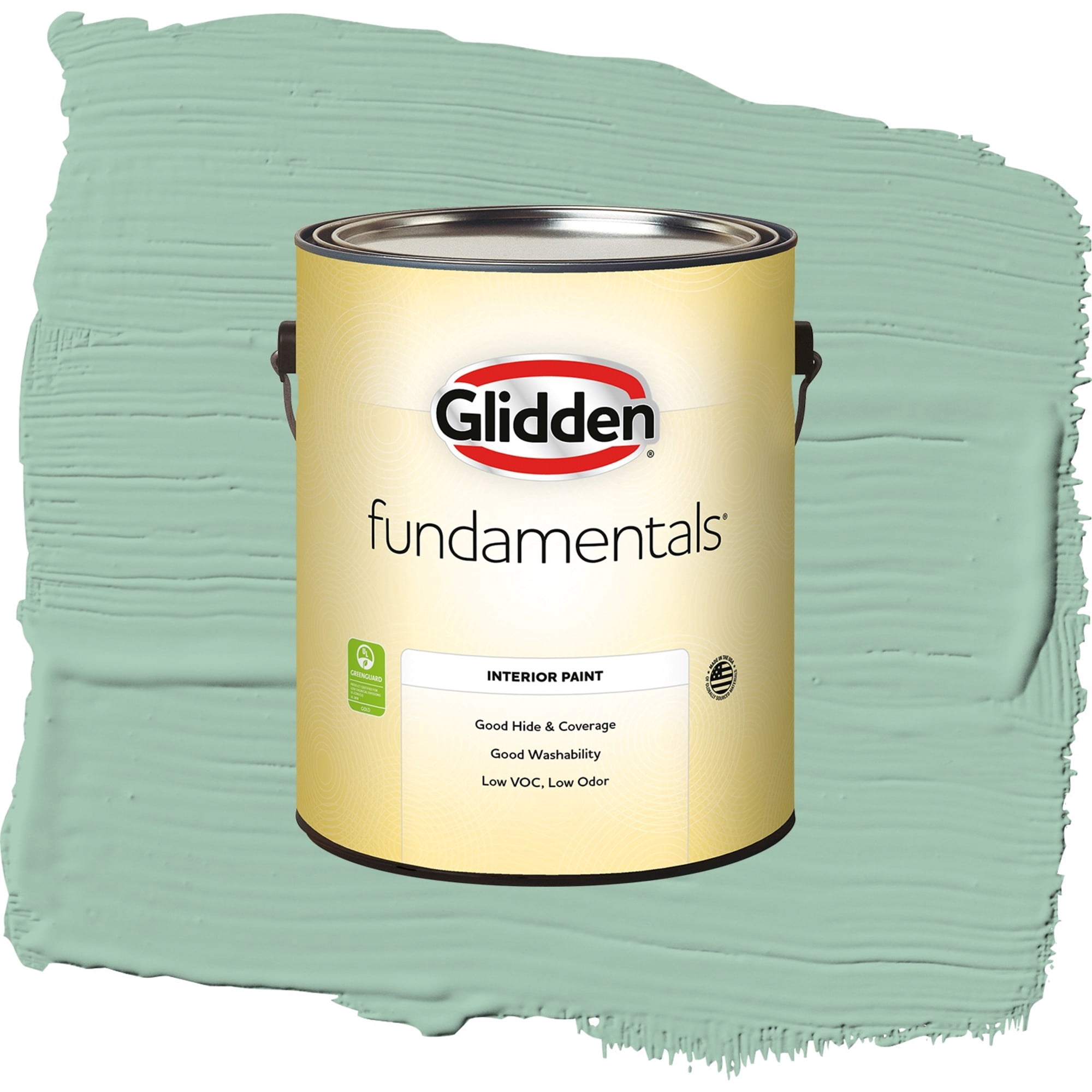 Glidden Fundamentals Green Silk Semi Gloss Interior Paint and Primer, 1 Gallon