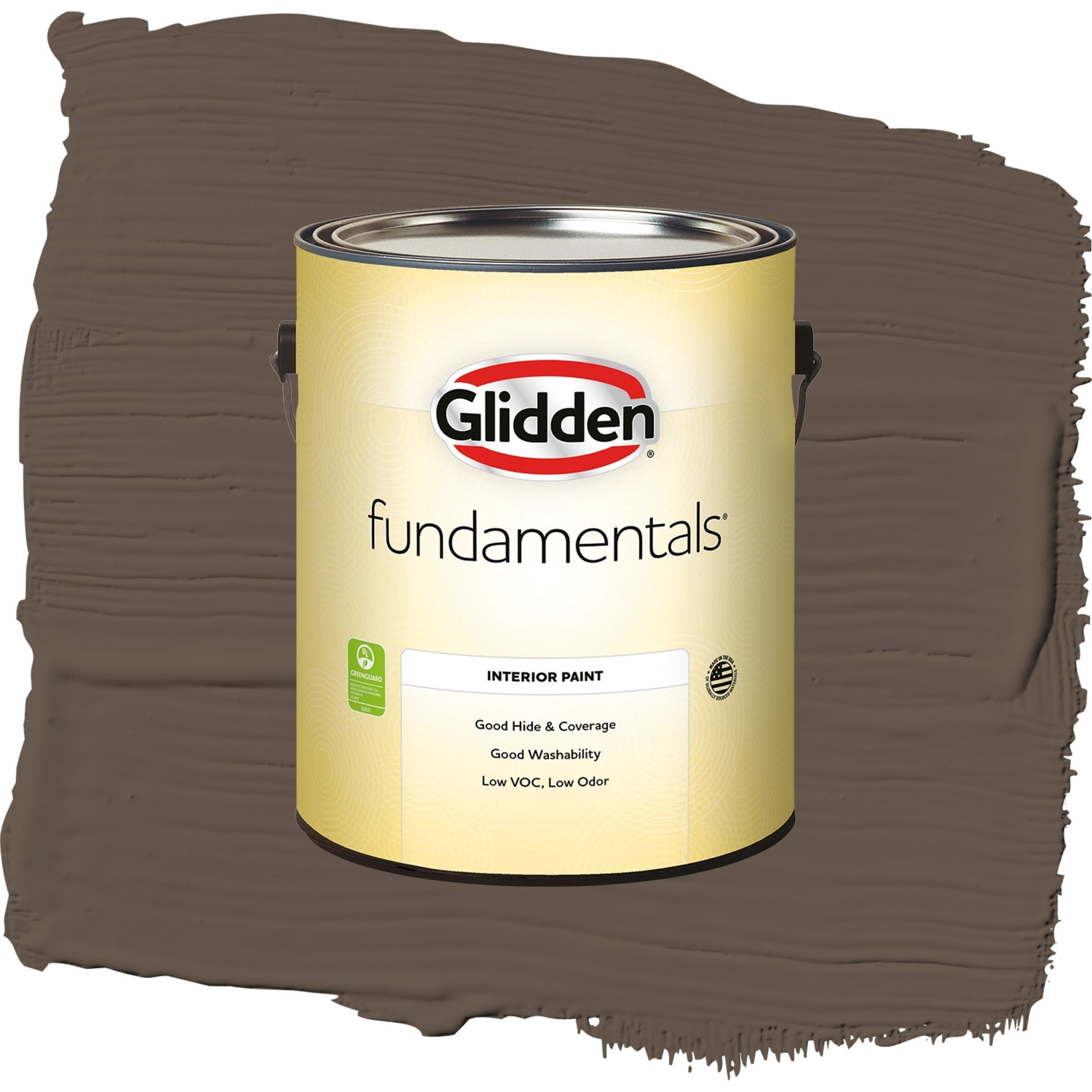 Glidden Fundamentals Ground Coffee Semi Gloss Interior Paint and Primer, 1 Gallon