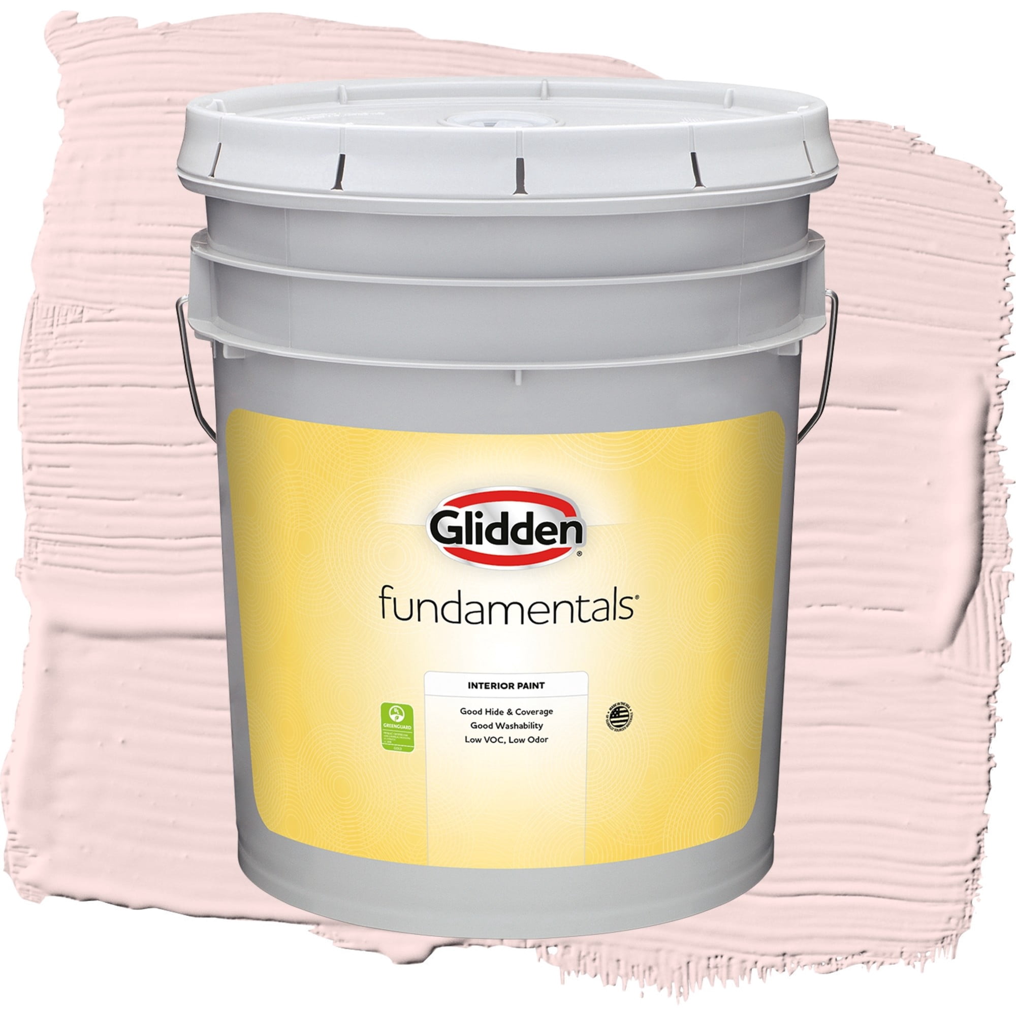 Glidden Fundamentals Hawaiian Shell Flat Interior Paint and Primer, 5 Gallons