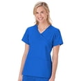thumbnail image 1 of Fundamentals Ladies Mock Wrap Top, Galaxy Blue, 2X, 1 of 1