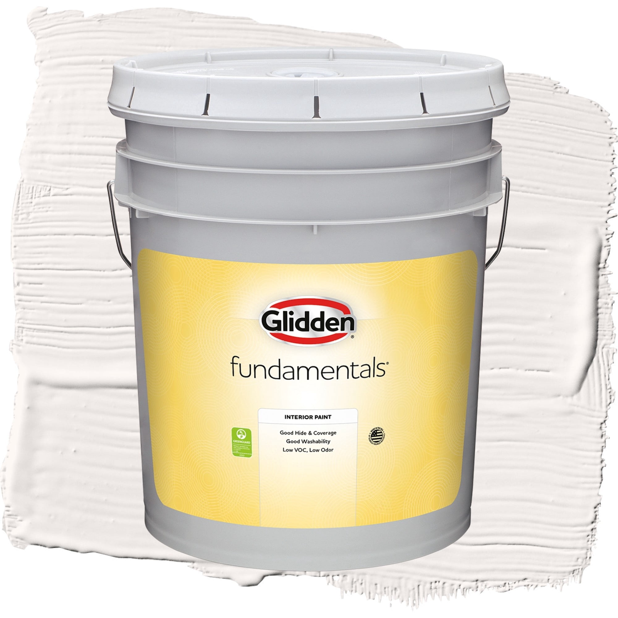 Glidden Fundamentals Lauren's Lace Semi Gloss Interior Paint and Primer, 5 Gallons
