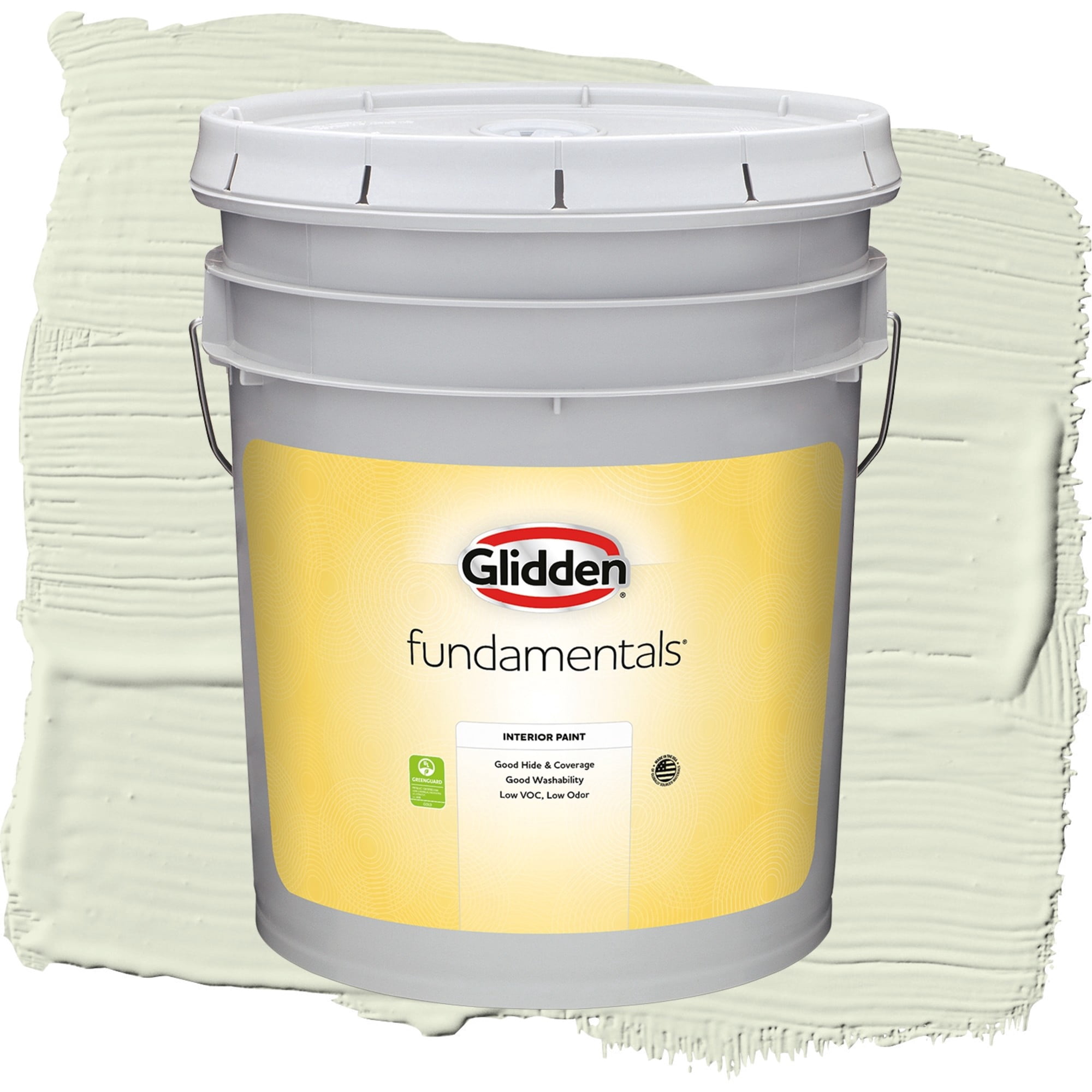 Glidden Fundamentals Lime Wash Flat Interior Paint and Primer, 5 Gallons