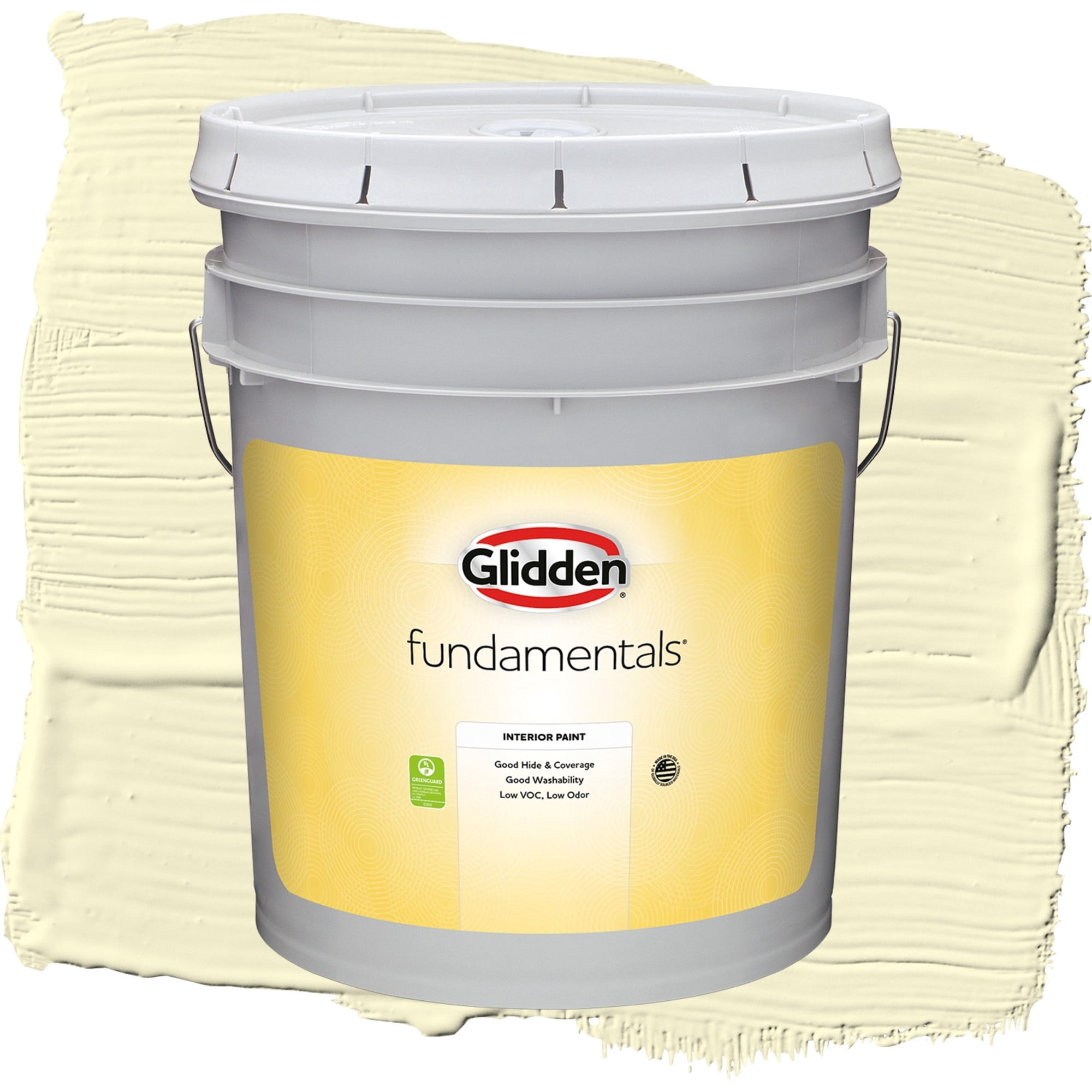 Glidden Fundamentals Minimal Semi Gloss Interior Paint and Primer, 5 Gallons