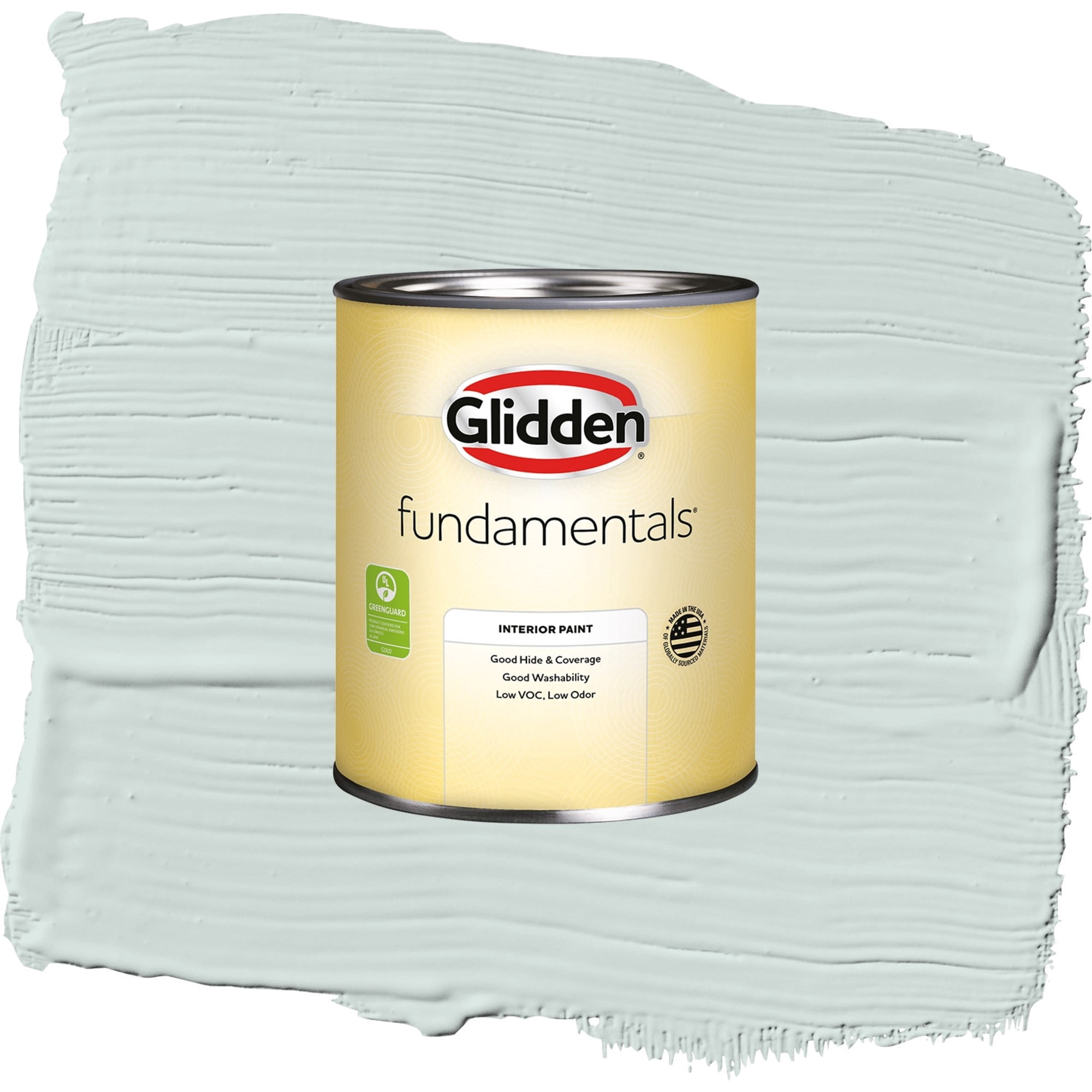 Glidden Fundamentals Morning Fog Flat Interior Paint and Primer, 1 Quart