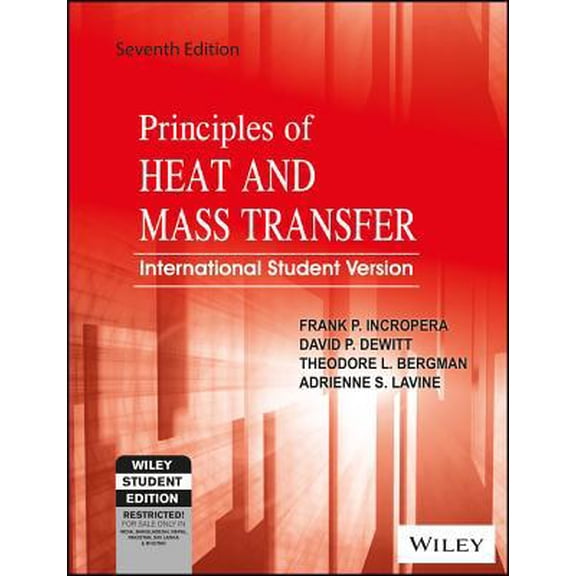 Pre-Owned Principles of Heat and Mass Transfer, ISV (Paperback) 812654273X 9788126542734
